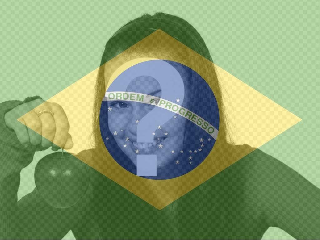 Metti la bandiera brasiliana accanto alla tua foto online ..