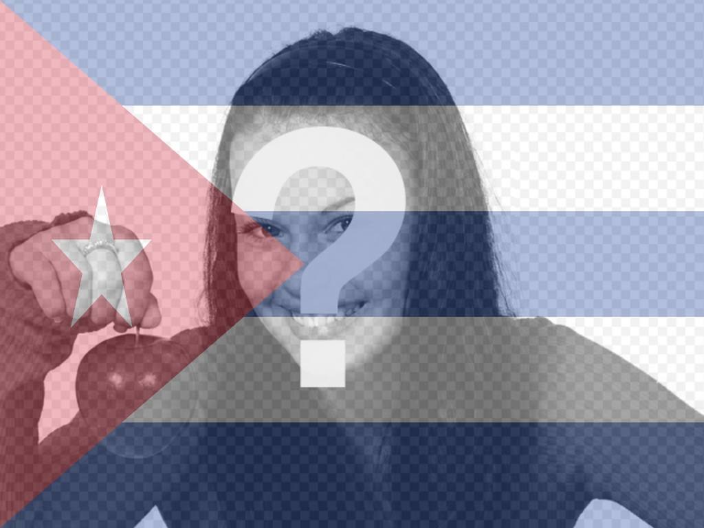 Collage di mettere la bandiera di Cuba con la vostra..