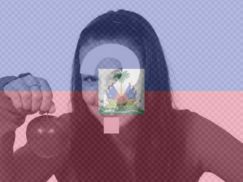 Fotomontaggio online per Haiti bandiera con la tua..