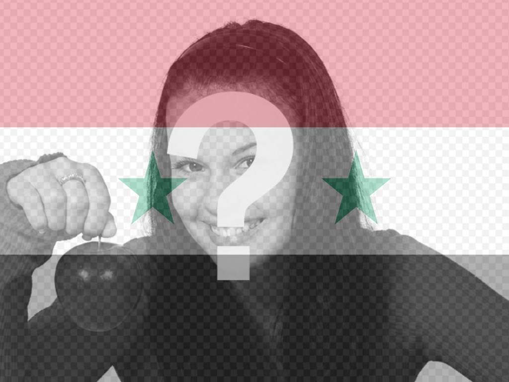 Fotomontaggio della bandiera siriana per la tua foto ..
