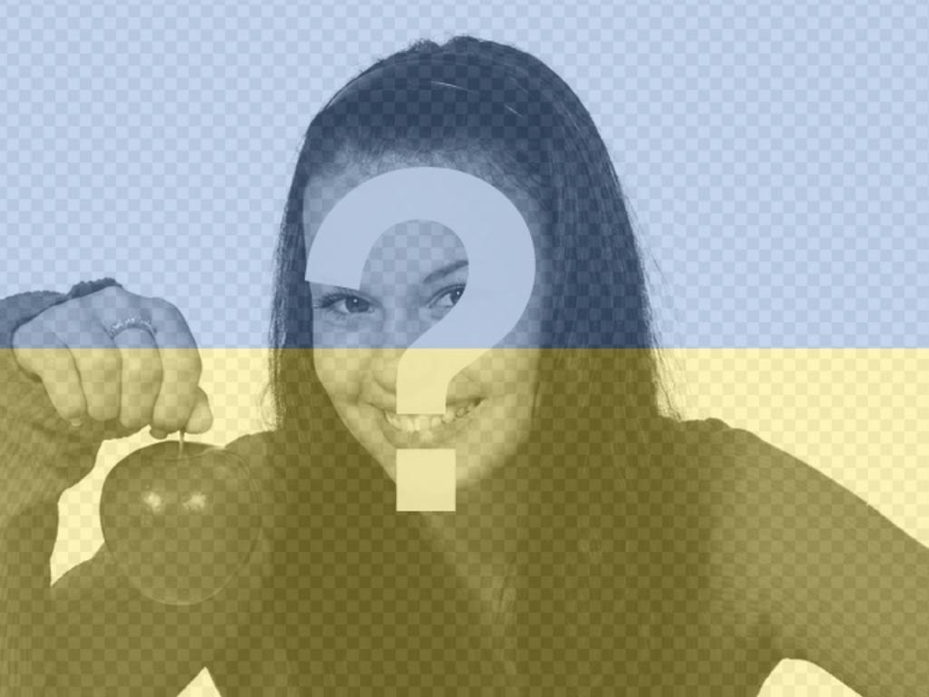 Collage della bandiera ucraina con la tua foto per fare online. Perfetto per il tuo..