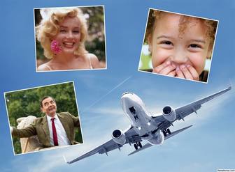 collage gratis per tre foto un aereo ideale per i viaggiatori