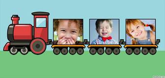 collage online di un treno per bambini per aggiungere tre foto gratis effetto foto