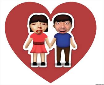 foto effetto damore il emoji della coppia dove e possibile caricare due immagini