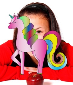 Adesivo per unicorno per realizzare un fotomontaggio