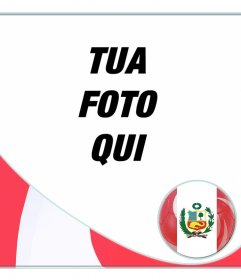 Bandiera del Perù con forma di sfera per le tue foto online