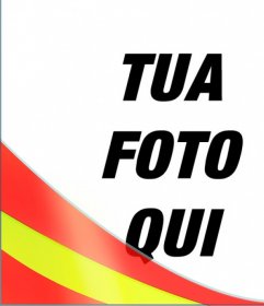 Montare online per mettere i colori della bandiera della Spagna nella foto