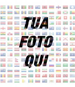 Collage con tutte le bandiere del mondo insieme per mettere a tua immagine del