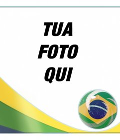 Fotomontaggio con la bandiera del Brasil per aggiungere le vostre foto di sfondo