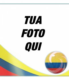 Fotomontaggio con la bandiera della Colombia per le tue foto online