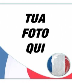 Montaggio con bandiera della Francia per mettere profilo sui social network