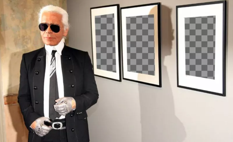 Photo effetto, insieme a Karl Lagerfeld. Metti la tua foto nelle..