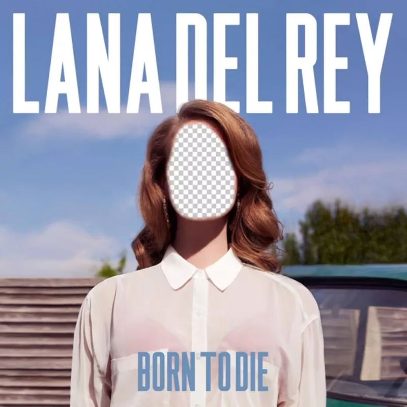 Fotomontaggio con la copertina dellalbum Born to Die del cantante Lana del Rey. ..