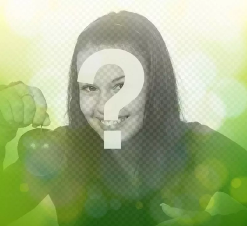 Verde Photo Filter con luci circolari per rendere online e..