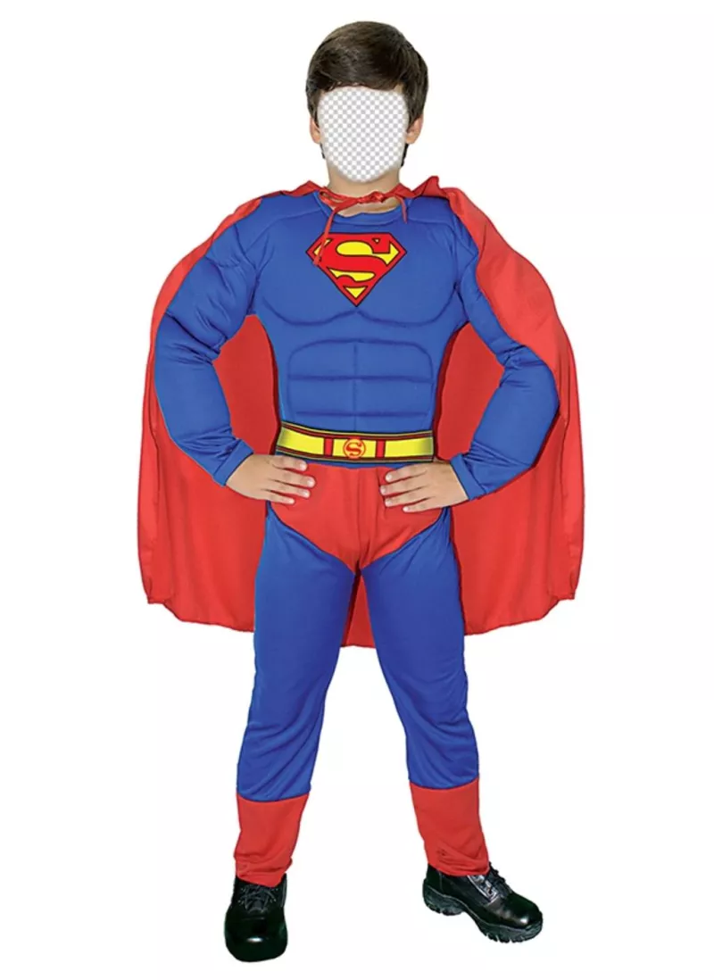fotomontaggio libero per mascherare il vostro figlio come Superman ..