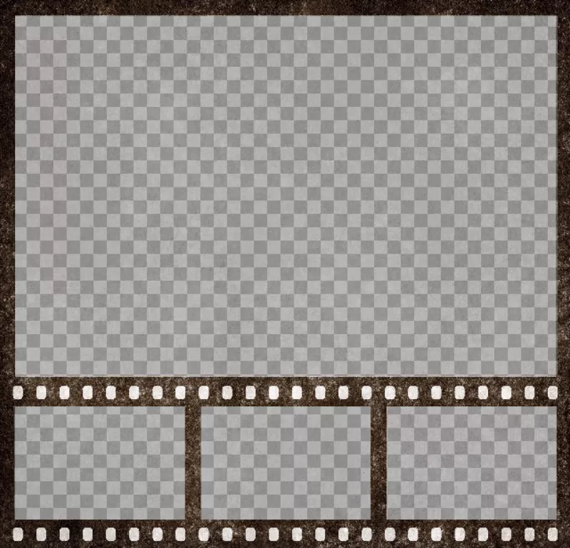 Collage di foto di pellicola di film con 4 telai per personalizzare..
