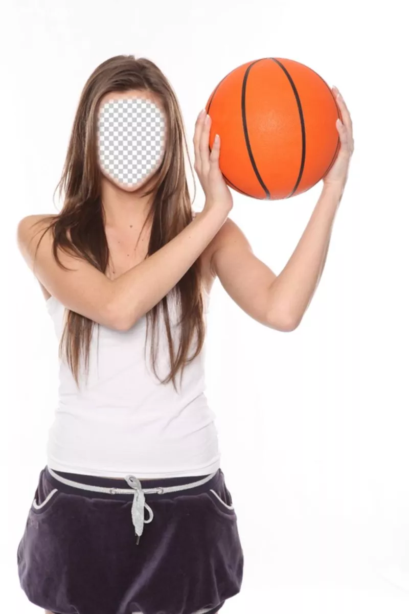 Fotomontaggio di un giocatore di basket aggiungere la faccia ..