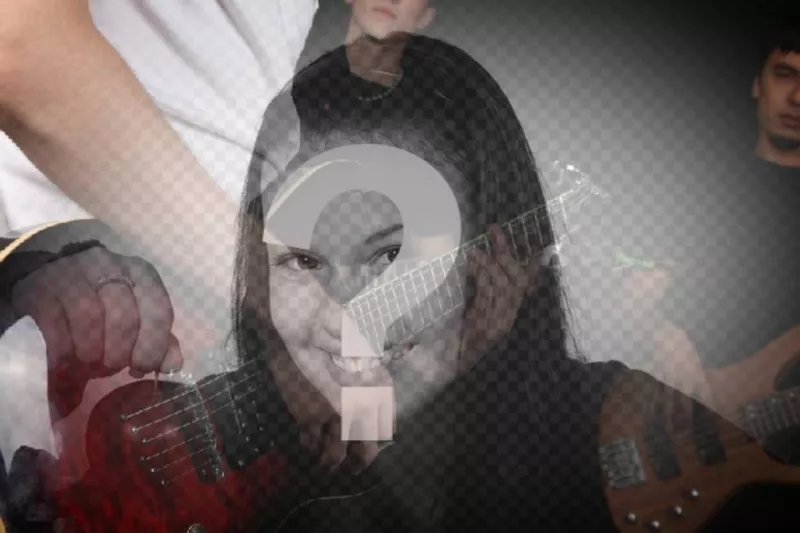 Photo Filter con una band con le chitarre di creare un collage con le tue foto..