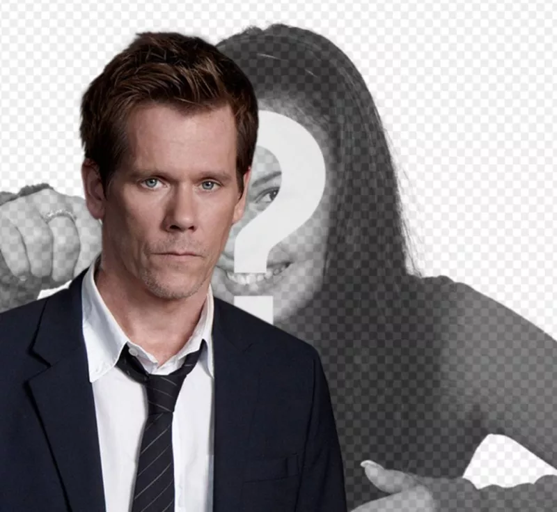 Fai di questo fotomontaggio e avere una foto con Kevin Bacon, attore nella serie TV 