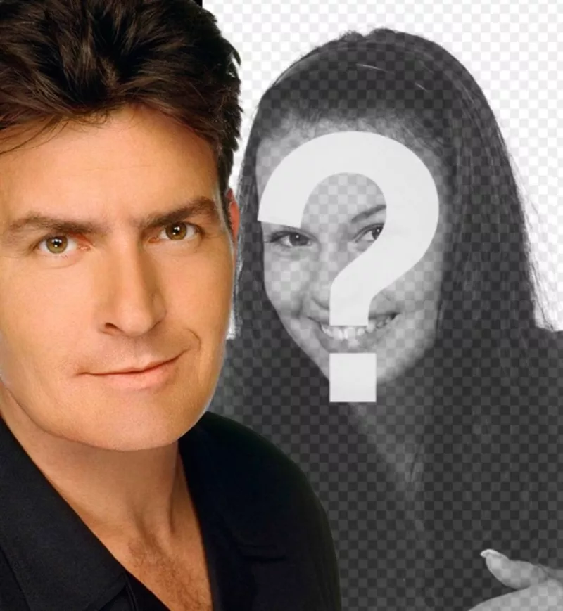 Creare un montaggio di Charlie Sheen per apparire in una foto con lattore su di..