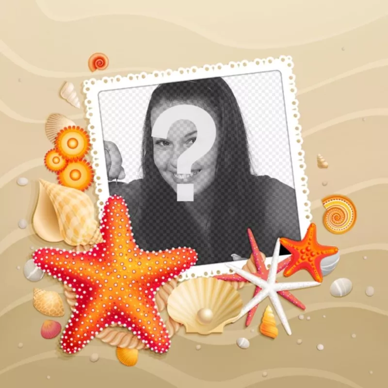 Personalizza il tuo avatar con uno sfondo di spiaggia con stelle marine estate per Facebook e..
