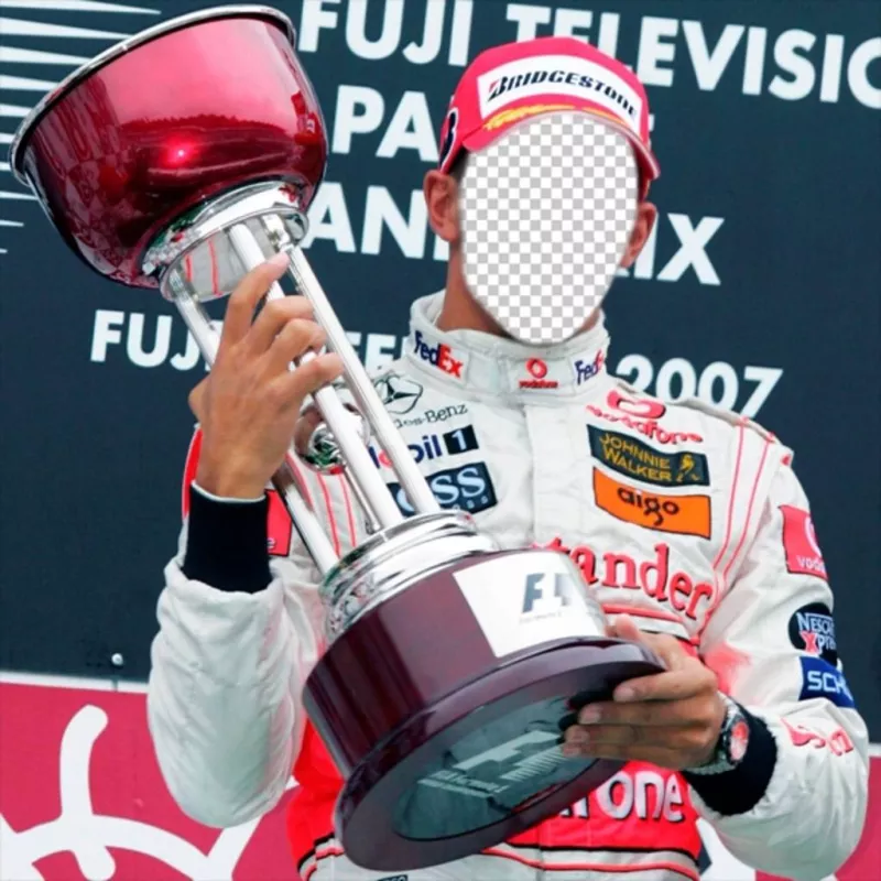 Fotomontaggio per dare un volto sul campione di F1 Lewis Hamilton ..
