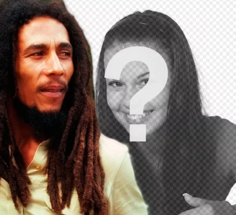 Creare un fotomontaggio con Bob Marley al tuo fianco caricamento di unimmagine in linea e laggiunta di una frase..