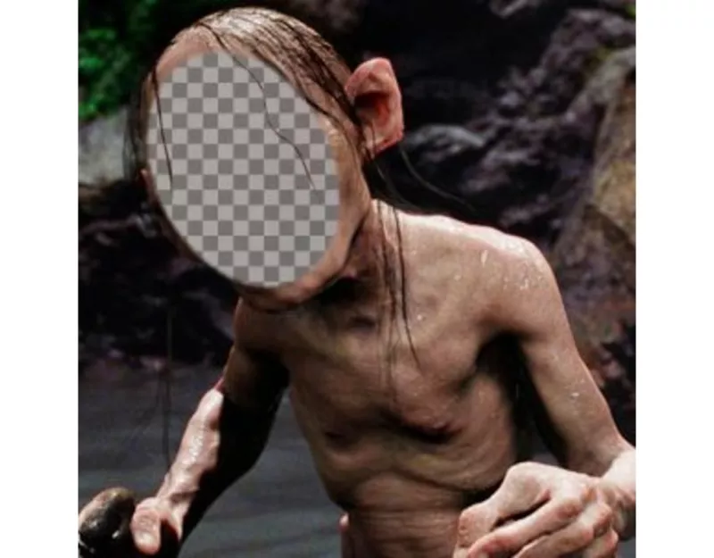 Metti la tua faccia sul personaggio della trilogia Il Signore degli Anelli, Gollum ..