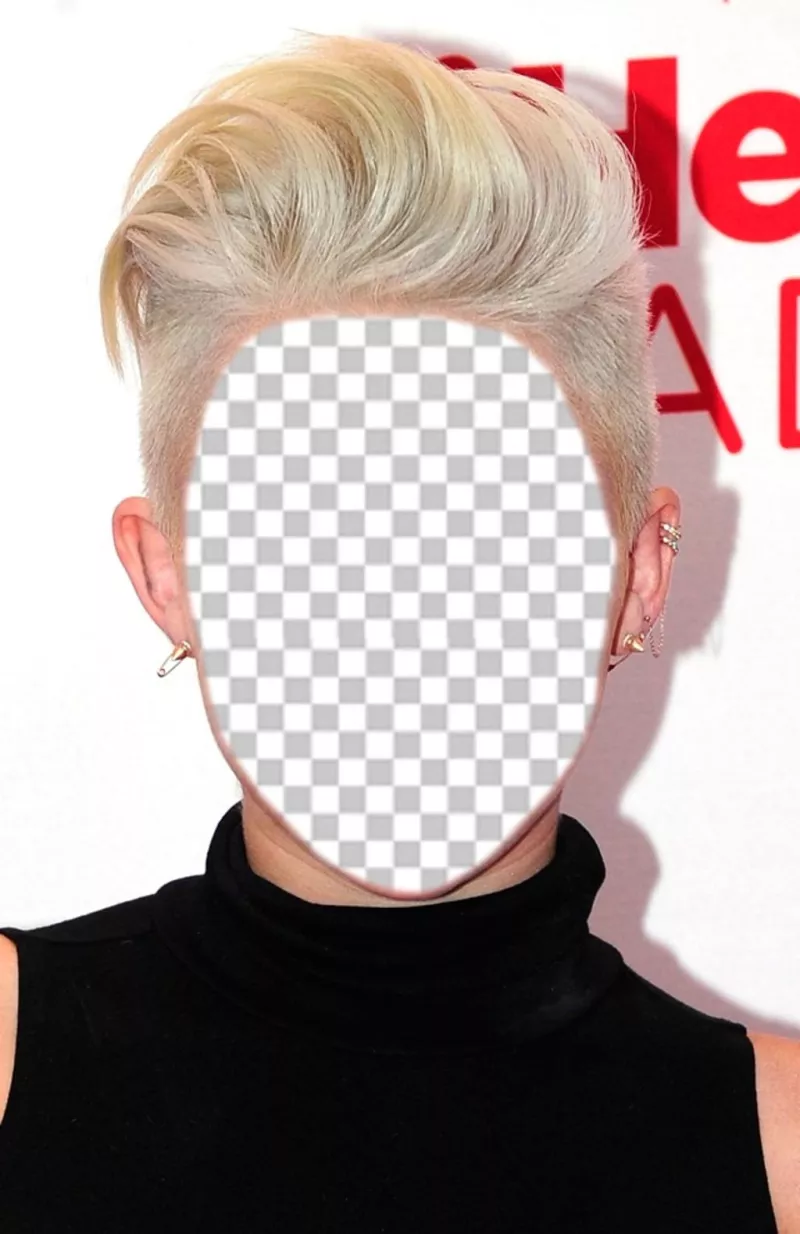 Fotomontaggio di avere il taglio di capelli di Miley Cyrus e ..