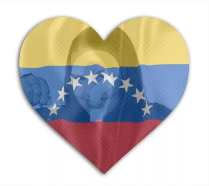 Fotomontaggio cuore Venezuela bandiera a forma di mettere sul tuo profilo..