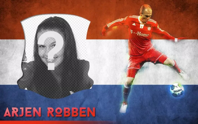 Fotomontaggio con l'olandese Arjen Robben. ..