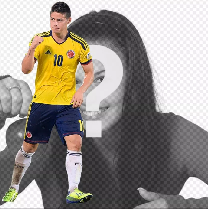 Posa con James Rodriguez di selezione Colombia. ..