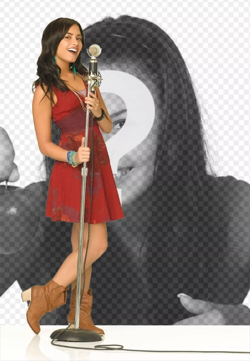 Fotomontaggio di Camp Rock 2 con Demi Lovato canta. Cantare insieme a Demi ..