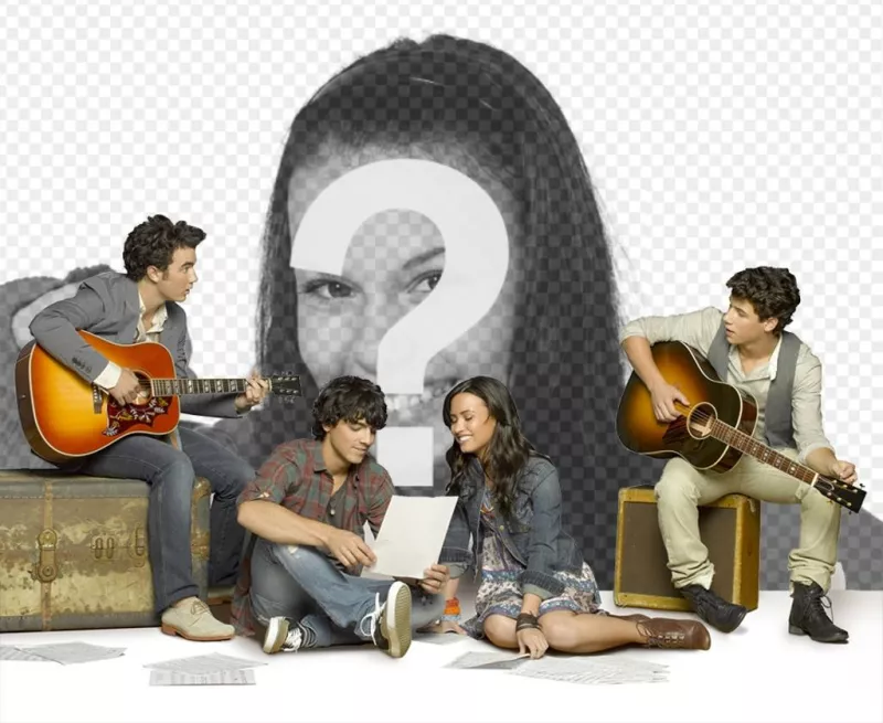 Fotomontaggio con i principali personaggi di Camp Rock 2. Xxx canta con i Jonas Brothers e Demi Lovato nel musical dellanno. Collocare la foto sul collage e hanno una bella cornice di Camp Rock 2 da utilizzare tutte le volte che..