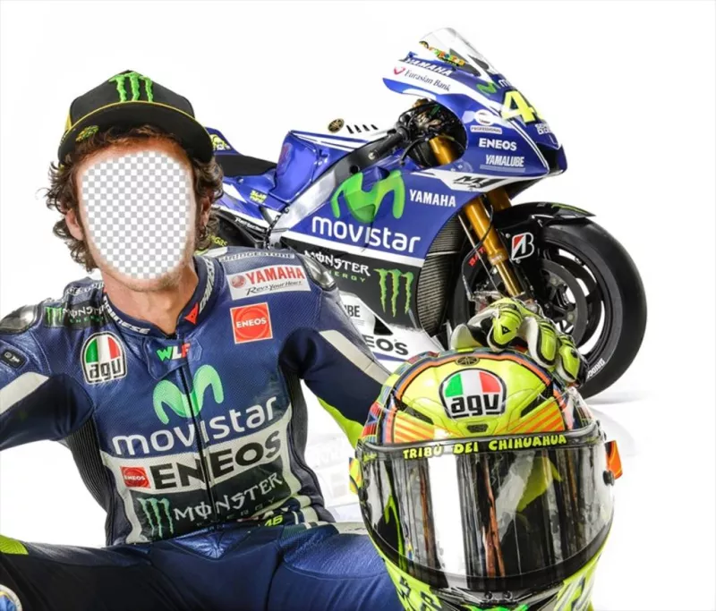 Fotomontaggio con Valentino Rossi, MotoGP per modificare ..