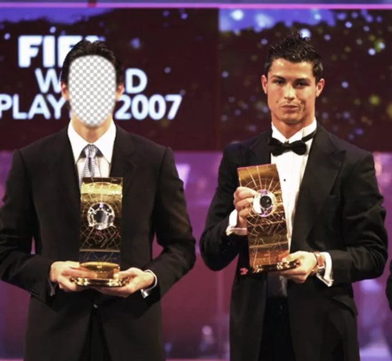 Fotomontaggio per dare un volto su Kakà con effetto Cristiano Ronaldo ..