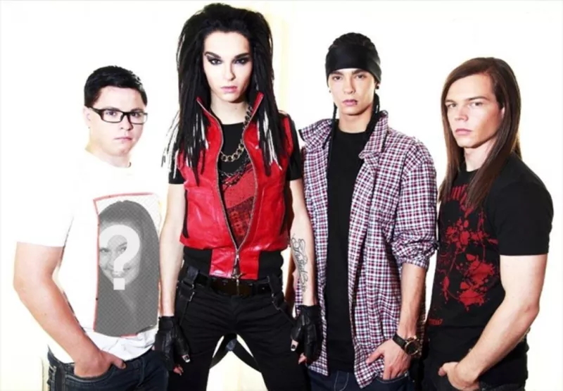 Con questa foto effetto si va avanti sulla maglietta di un membro dei Tokio Hotel. ..