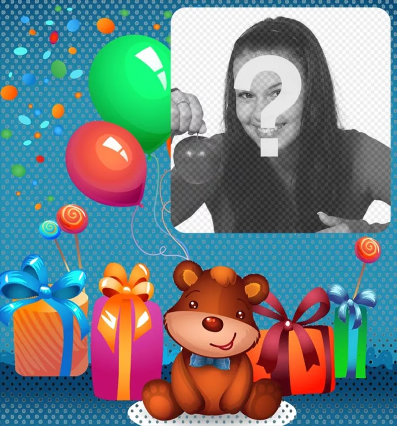 Compleanno eCard per bambini con un orso ..