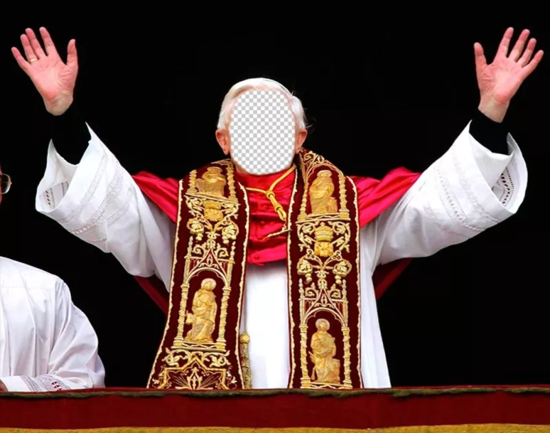 fotomontaggio online che ti permette di essere il Papa ..