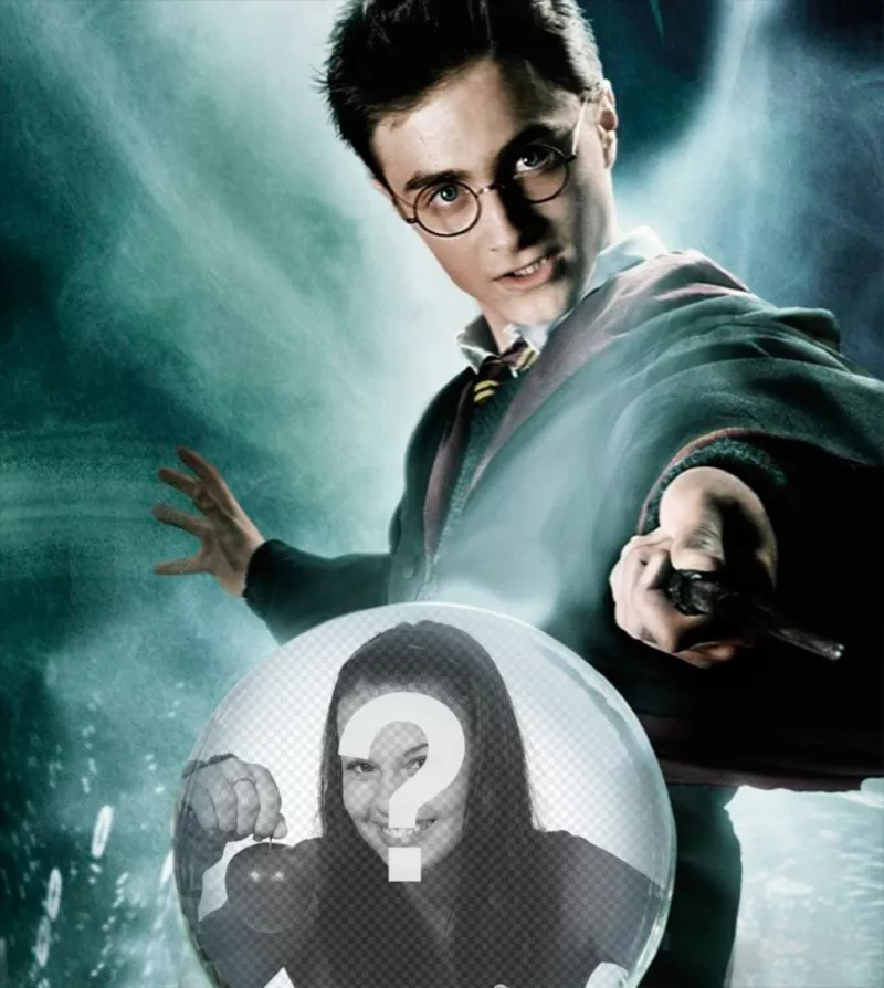 Fotomontaggio di Harry Potter con un ..