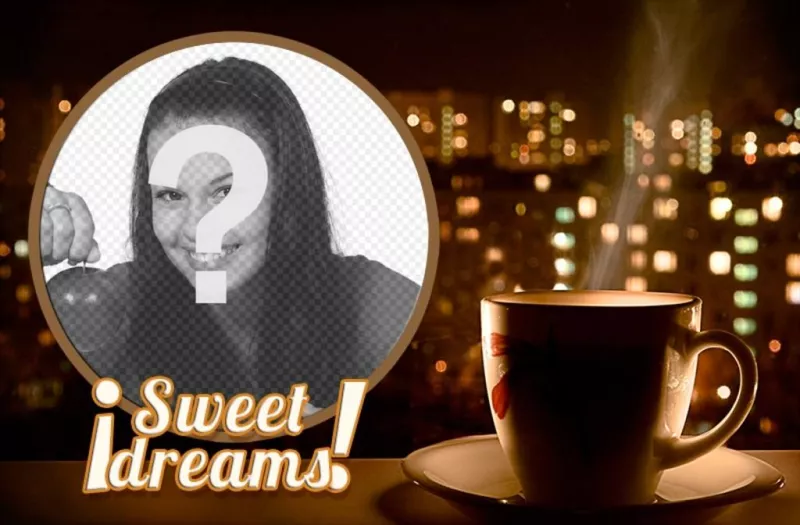 Di montaggio per la tua foto dei sogni doro con una tazza di tè ..