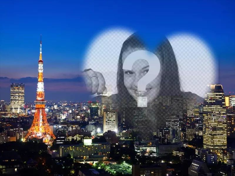 Cartolina con una foto di Tokyo ..
