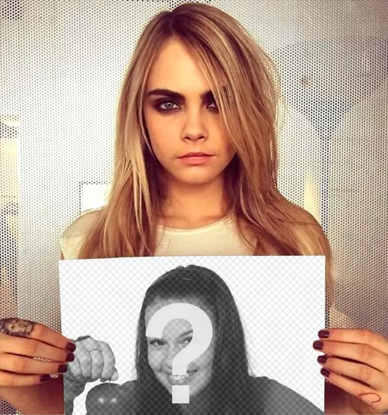 Fotomontaggio con Cara Delevingne ..