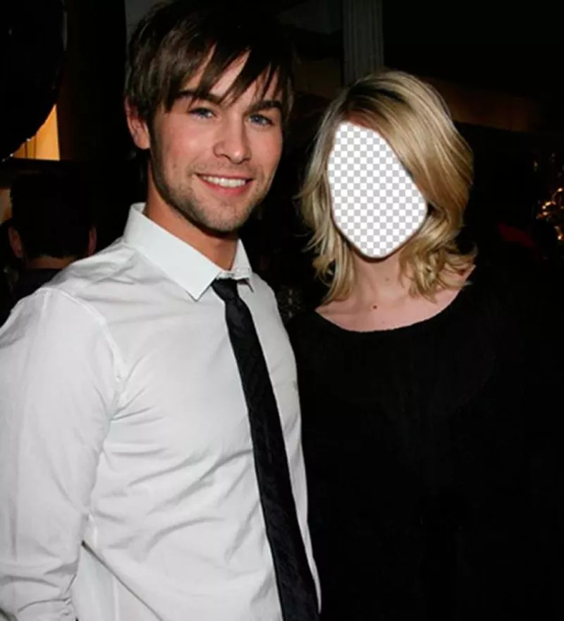 Fotomontaggio con Chace Crawford di mettere la vostra faccia sul ragazza accanto a lui ..