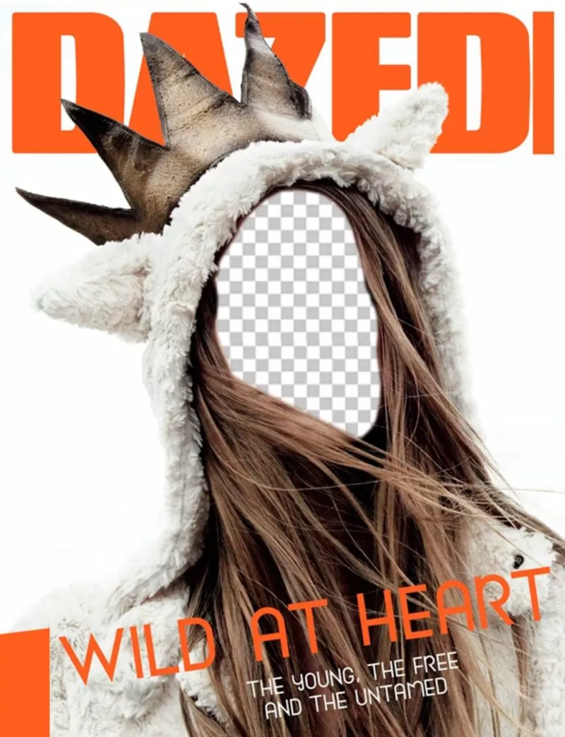 Fotomontaggio sulla copertina di una rivista giovanile ..