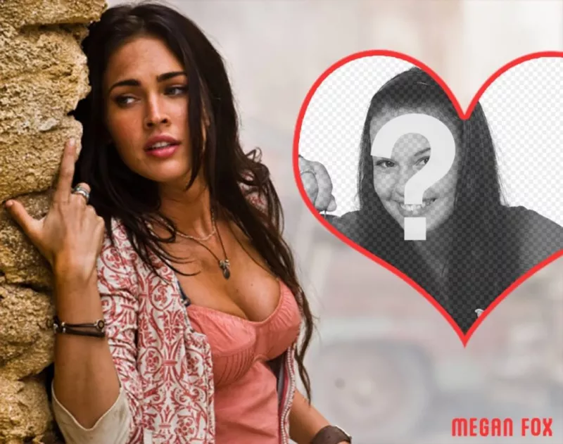 Collage con lattrice Megan Fox ..