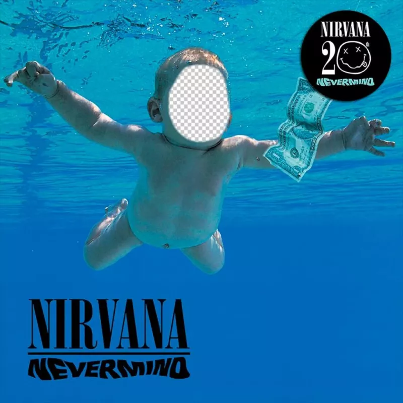 Fotomontaggio con la copertina del CD di Nirvana per modificare ..