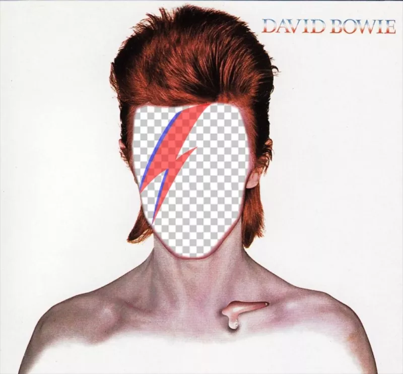 Fotomontaggio con la copertina del CD di David Bowie ..