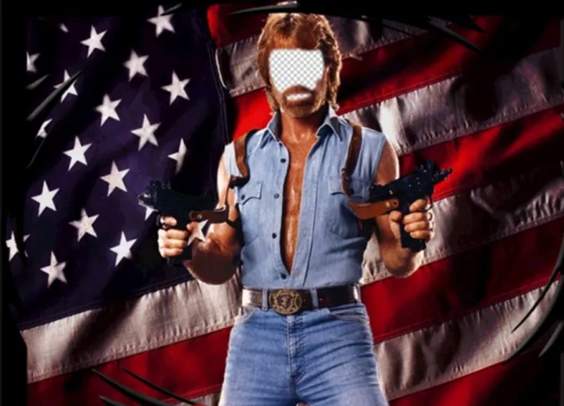 Fotomontaggio di Chuck NorrisÑ American Hero per modificare ..