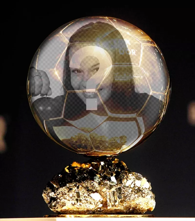 Fotomontaggio con Golden Ball di mettere la tua foto. ..